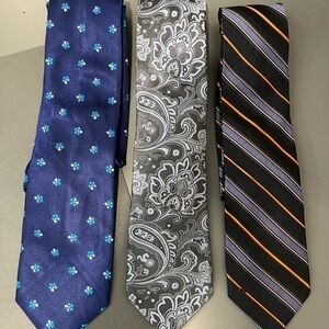 Lot 3 ties - Paul Smith, Ike Behar, Valentino.